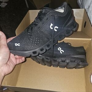 On Cloud Running Black Athletic Shoes